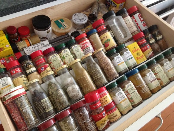 In the running for favorite kitchen feature: the big spice drawer right next to the range. 