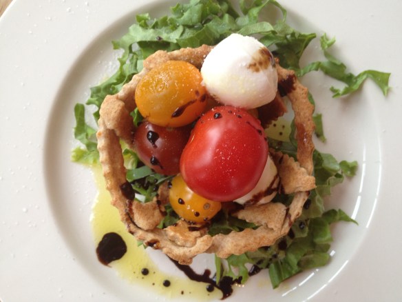 cracker basket caprese salad