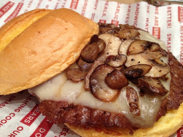 The mushroom burger was a big hit with the bloggers.