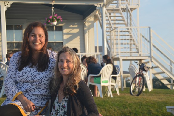 with a special, pre-internet friend (her first visit to BI)