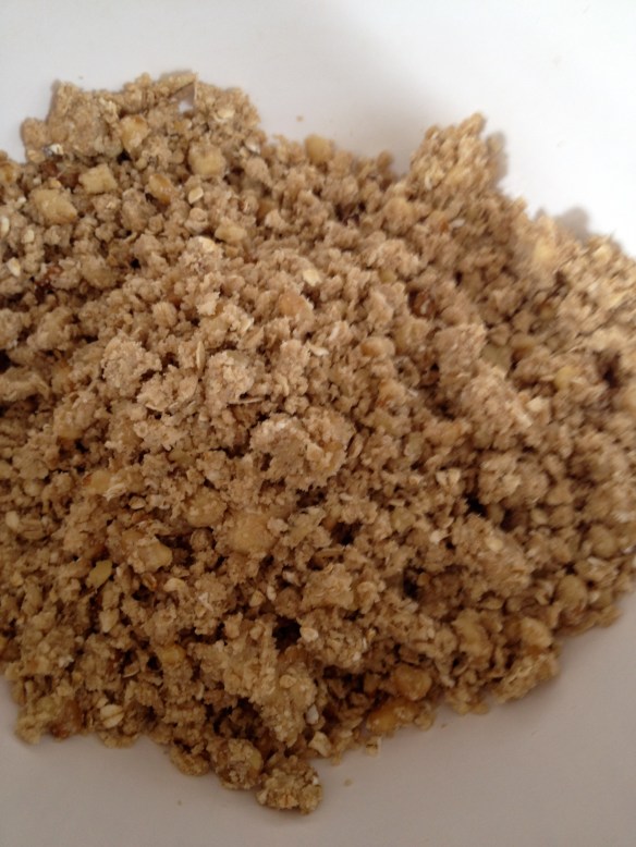 Crumble topping ready to go.