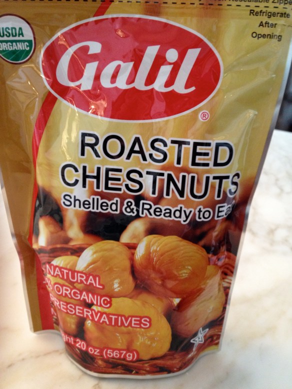 Costco pack of ready to eat chestnuts, which I used for a salad.