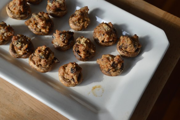 Sausage-stuffed mushrooms