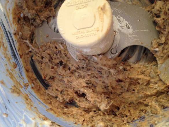 Prune and yogurt purée - looks like liver paté!