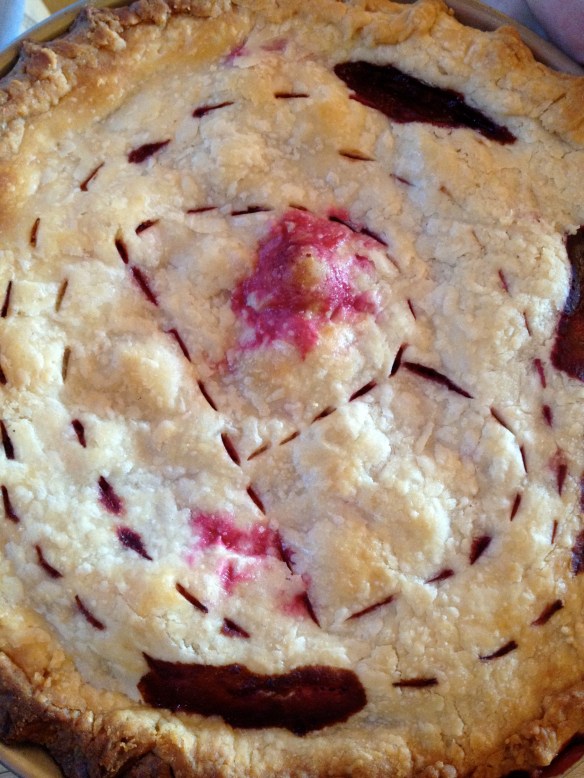 When pressed for time, a solid pastry top is just as delicious as a lattice top. 