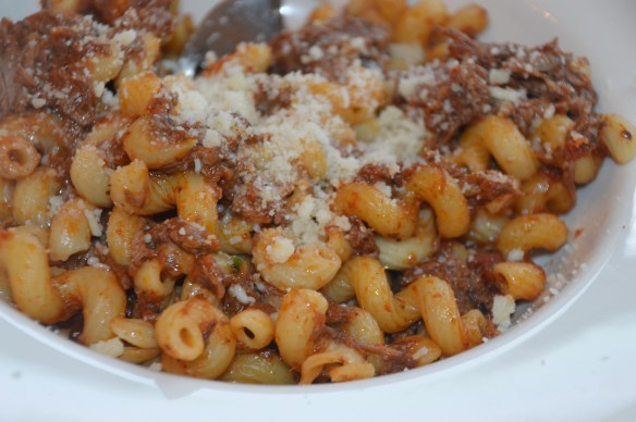 brisket ragu with pasta