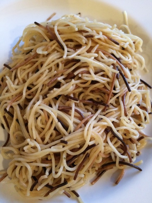 Fidellos like to rest a little after cooking. Great side dish with chicken. (Kind of like a homemade version of Rice-a-Roni?)