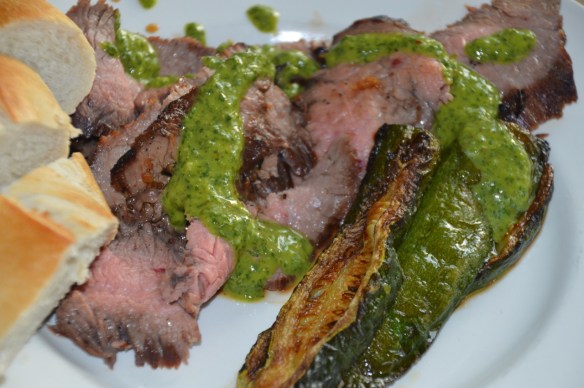 Serving suggestion. (With oven-roasted zucchini -- another quick and easy winner.)